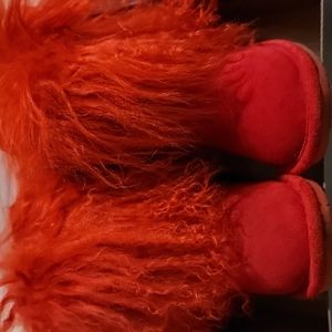 Kids red boots